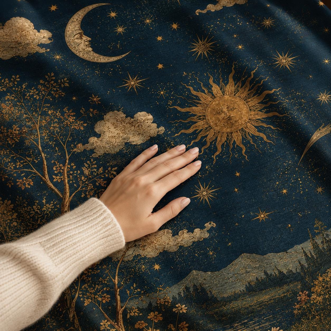 Celestial Sun Moon Blackout Curtains