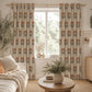 Boho Floral, Vintage Poppy Blackout Curtains