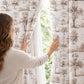 Neutral Woodland Toile Blackout Curtains