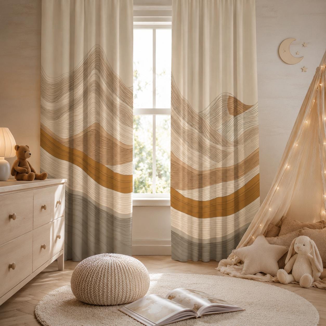Boho Mountain Blackout Curtains