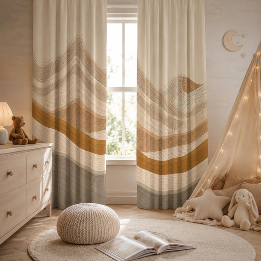 Boho Mountain Blackout Curtains