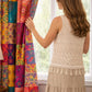Boho Patchwork, Colorful Mandala Blackout Curtains