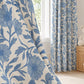 Blue Floral Blackout Curtains