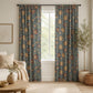 Blue Floral Curtains, Vintage Botanical Blackout Curtains