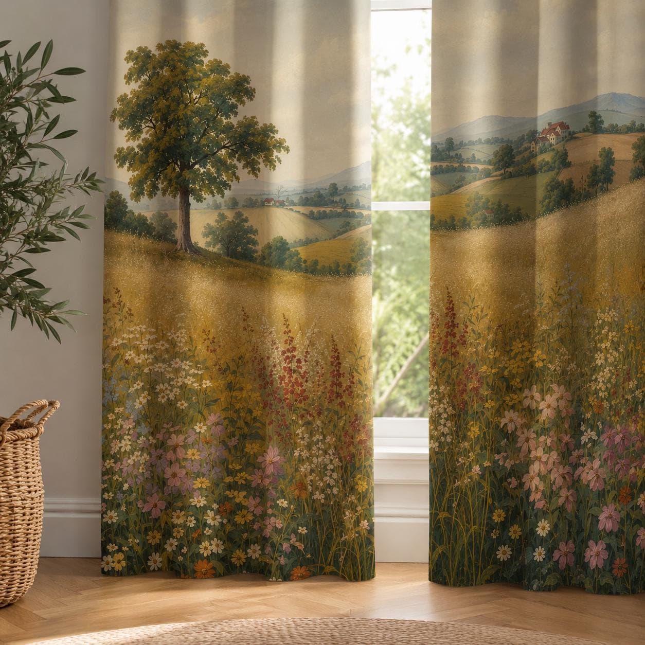 Vintage Countryside Blackout Curtains