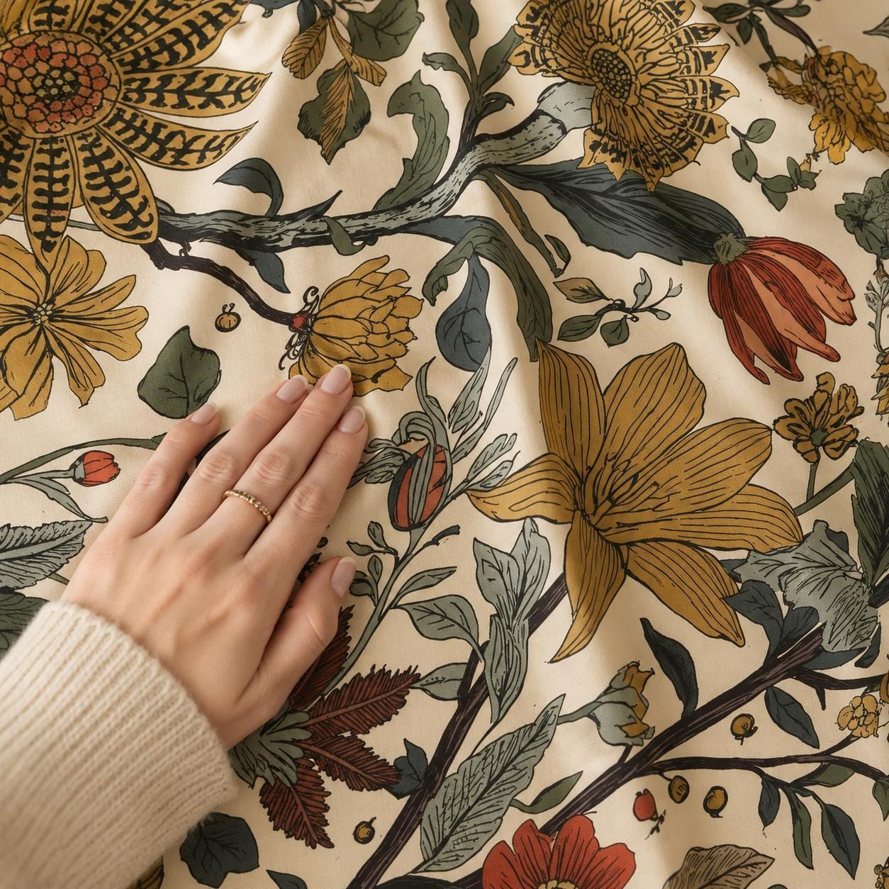 Vintage Botanical Blackout Curtains