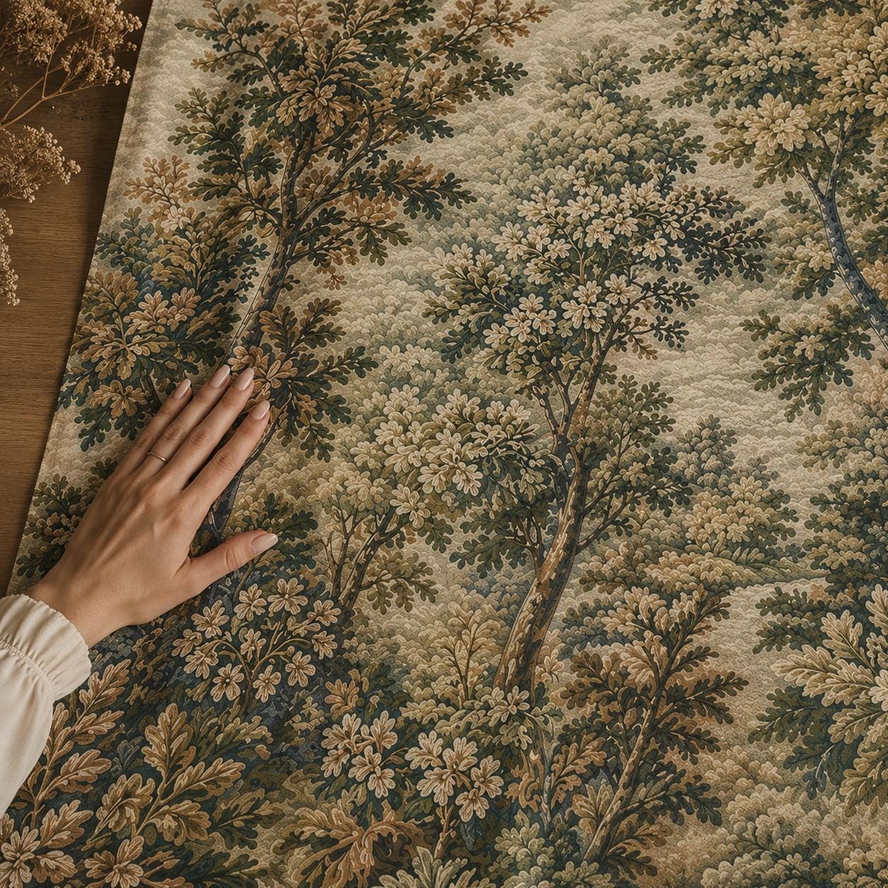 Vintage Forest Toile Blackout Curtains