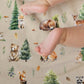 Beige Woodland Personalized Blanket For Boy