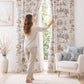 Neutral Woodland Toile Blackout Curtains