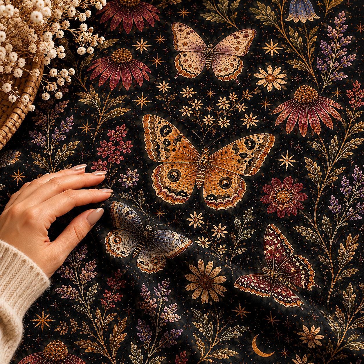 Butterfly Floral Blackout Curtains
