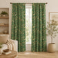 Green Botanical , Leaf Print Blackout Curtains