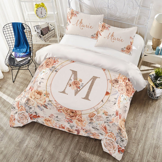 Carmel Florals Personalized Duvet Cover Set for Girl