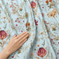 Boho Floral Curtains Blue Wildflower Blackout Curtains