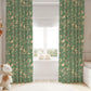 Green Botanical , Leaf Print Blackout Curtains