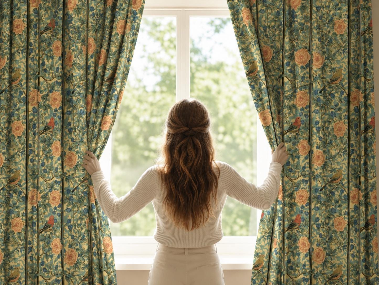 Bird Floral Blackout Blackout Curtains
