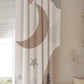 Boho Beige Mountain Curtains with Moon Blackout Curtains