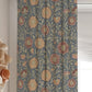 Blue Floral Curtains, Vintage Botanical Blackout Curtains