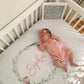 Tulips Personalized Crib Sheet for Girl