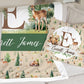 Beige Woodland Personalized Blanket For Boy