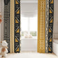 Mustard Black Geometric Blackout Curtains