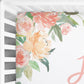 Sunny Coral Personalized Crib Sheet for Girl
