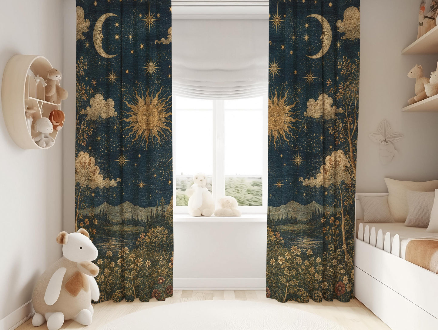 Celestial Sun Moon Blackout Curtains