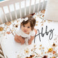 Wildflowers Personalized Crib Sheet for Girl