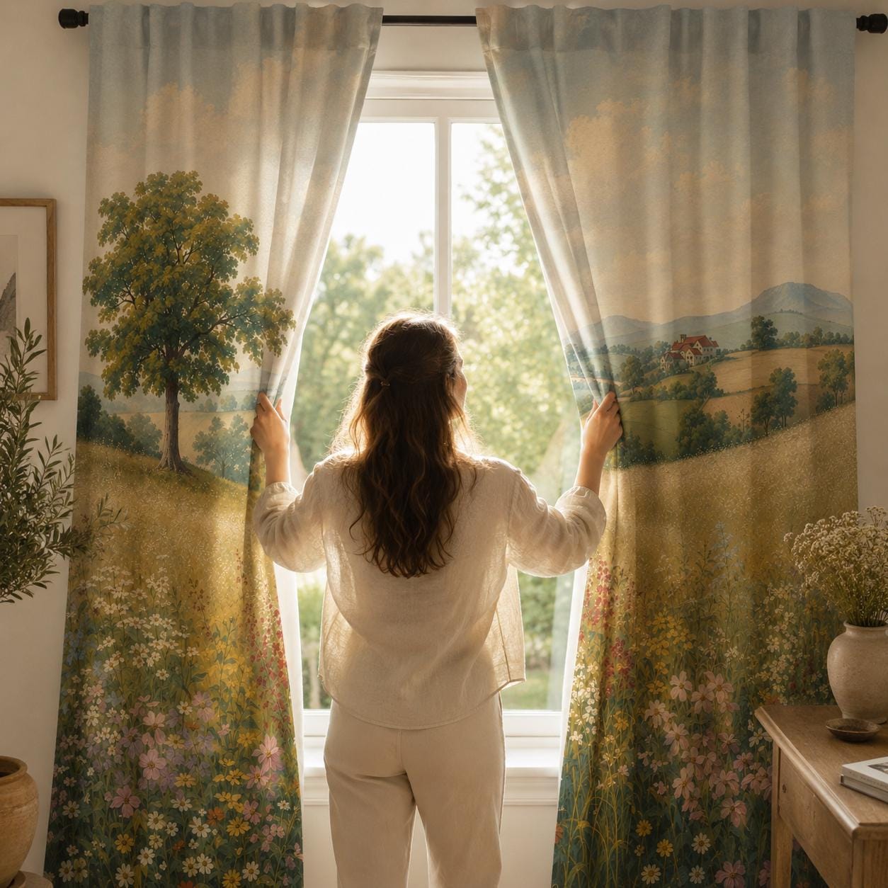 Vintage Countryside Blackout Curtains