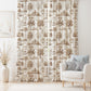 Neutral Woodland Toile Blackout Curtains