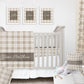 Neutral Plaid Personalized Blanket for Boy