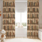 Vintage Bookshelf Blackout Curtains