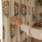 Boho Floral, Vintage Poppy Blackout Curtains