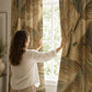 Boho Tropical Leaf Blackout Curtains
