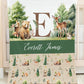 Beige Woodland Personalized Blanket For Boy