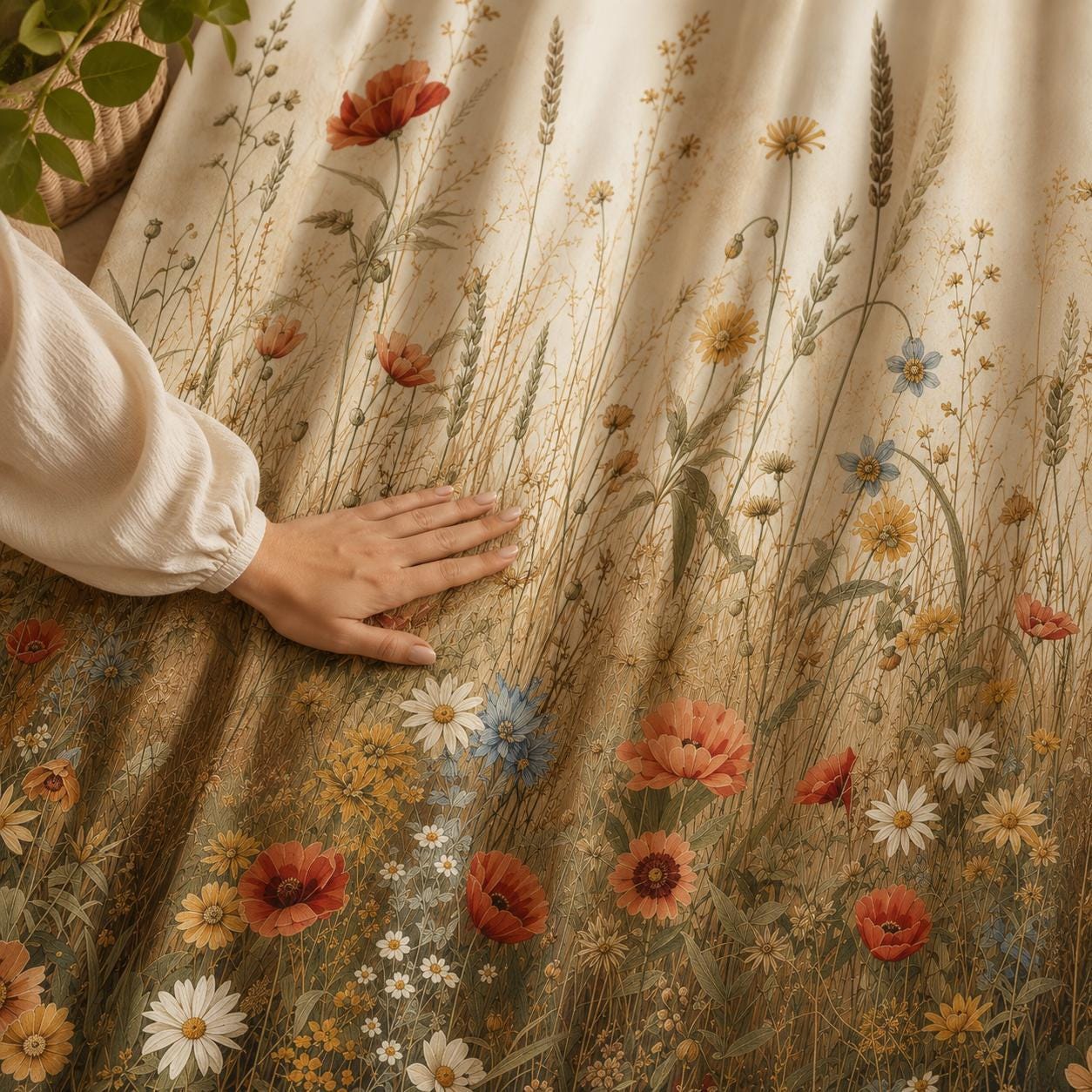 Wildflower Botanical, Vintage Blackout Curtains