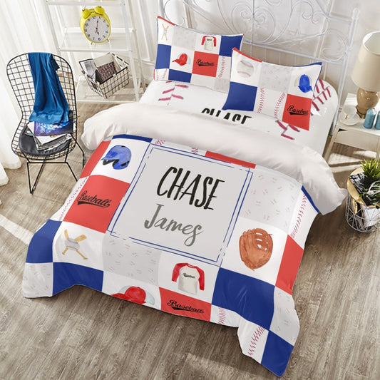 Baseball Personalized Duvet Cover Set for Boy