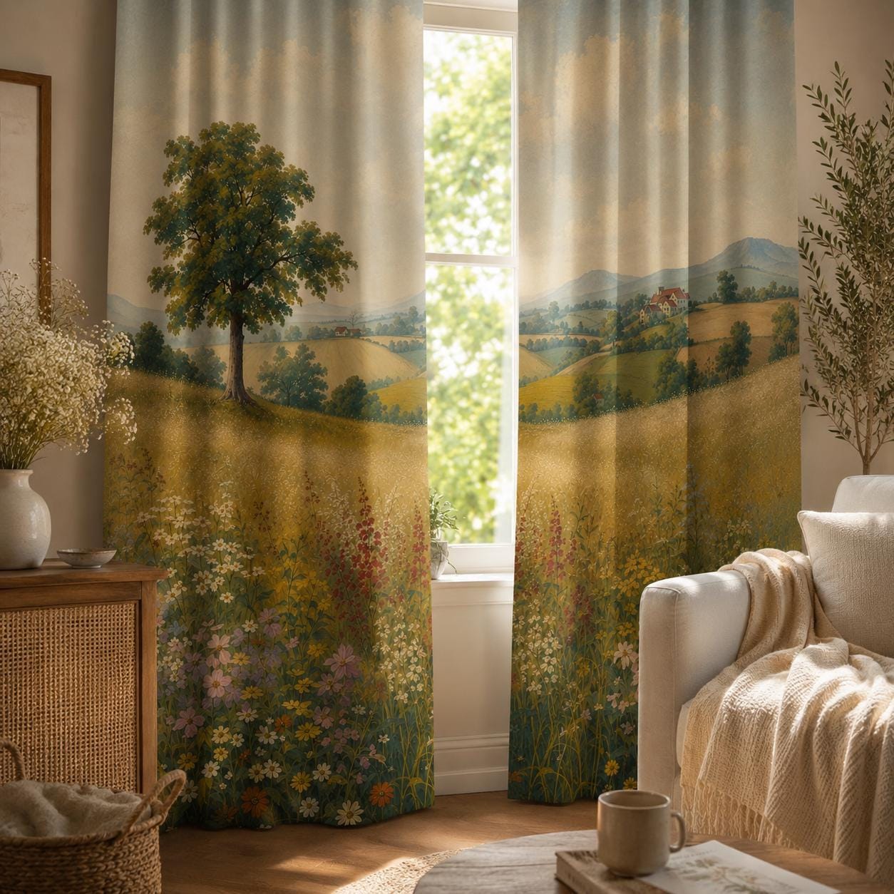 Vintage Countryside Blackout Curtains
