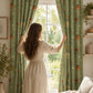 Sage Green Floral Curtains, Botanical Blackout Curtains