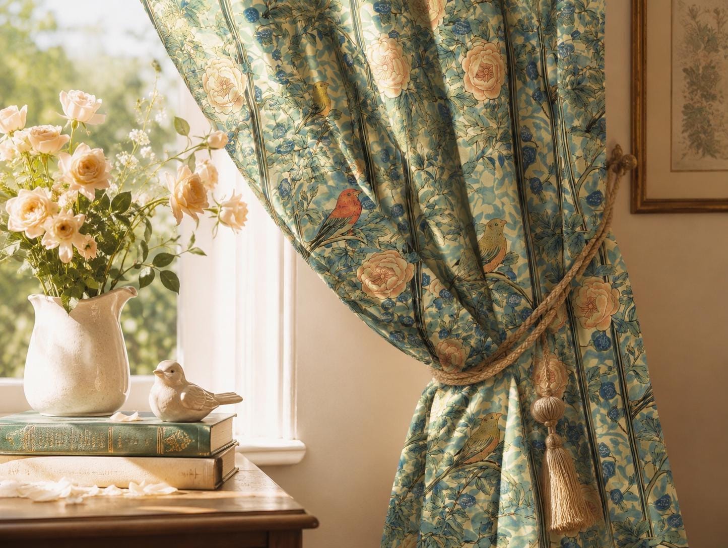 Bird Floral Blackout Blackout Curtains