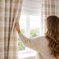 Neutral Plaid, Beige Plaid Blackout Curtains
