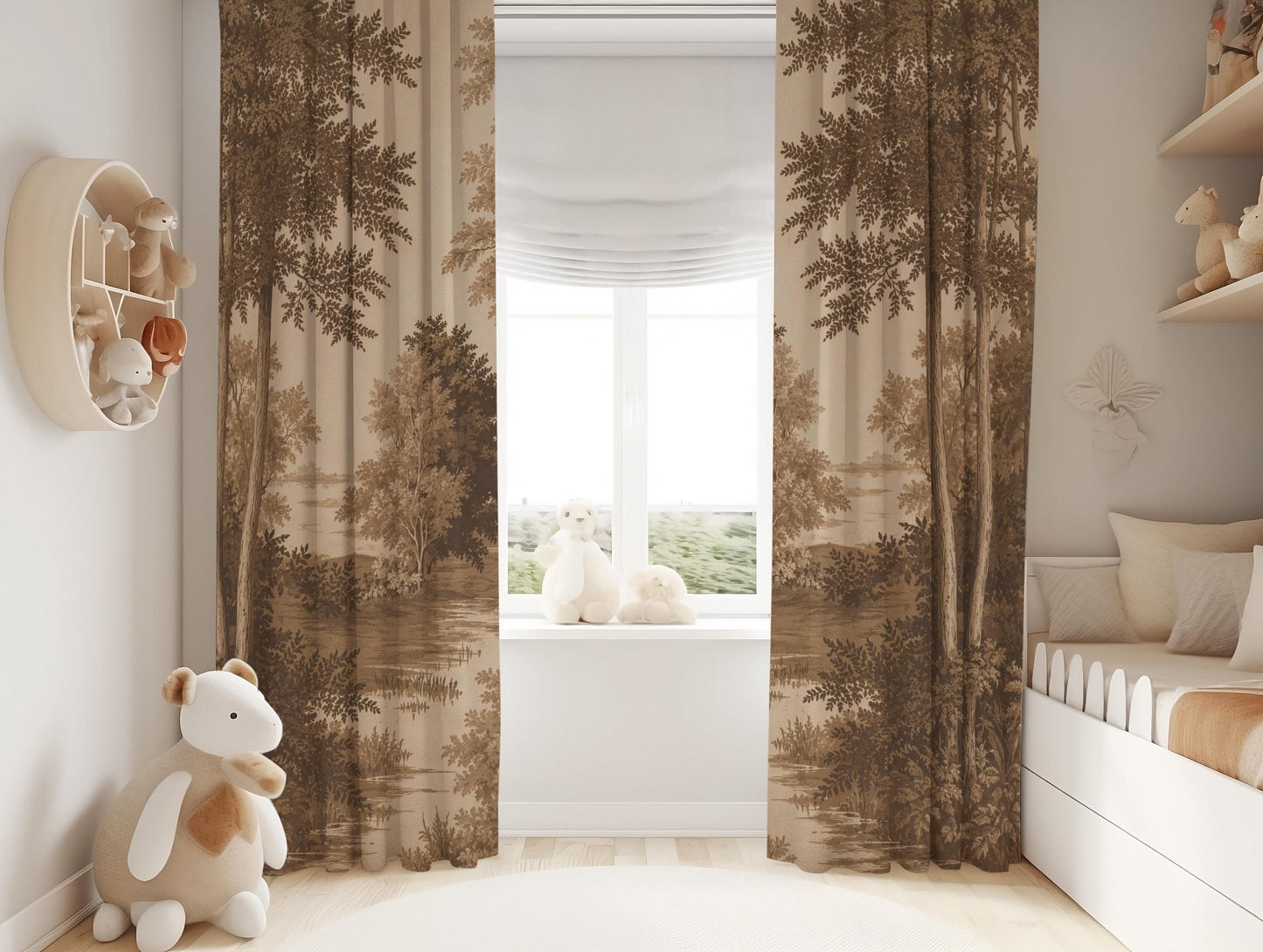 Sepia Forest Blackout Curtains