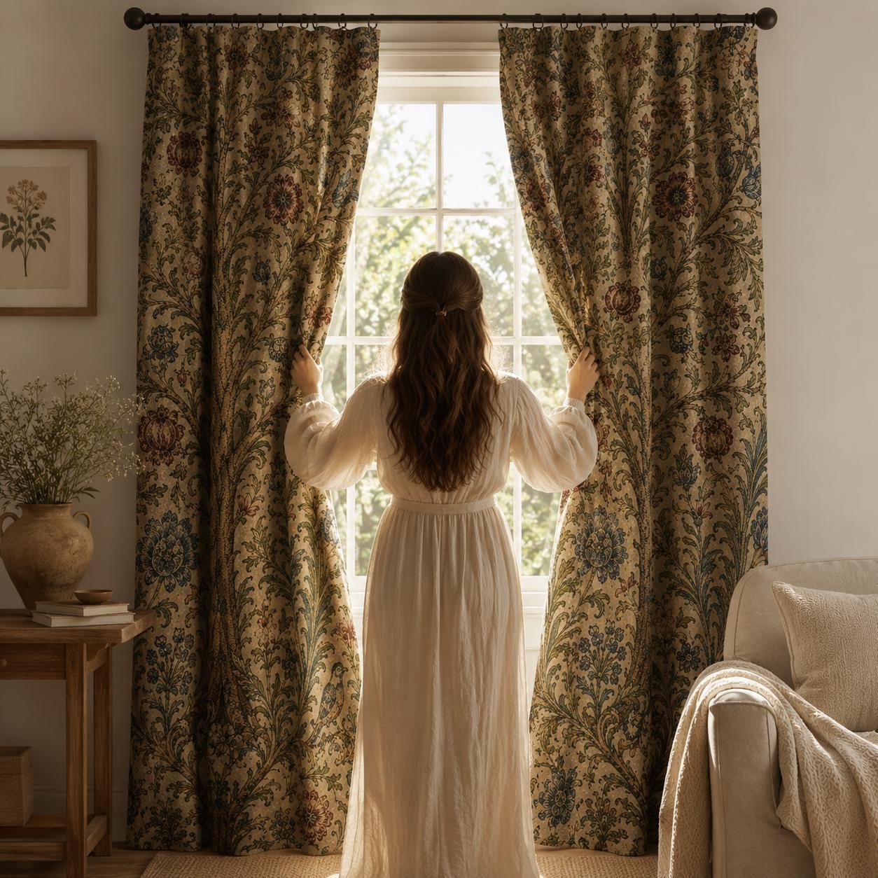 William Morris Style, Vintage Blackout Curtains