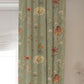 Sage Green Floral Curtains, Botanical Blackout Curtains