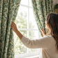 Green Floral Blackout Curtains