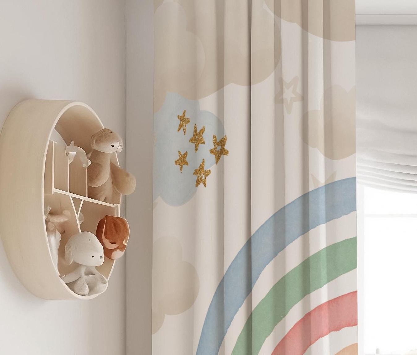 Rainbow Nursery Blackout Curtains