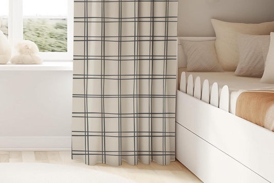 Plaid Blackout Nursery Blackout Curtains