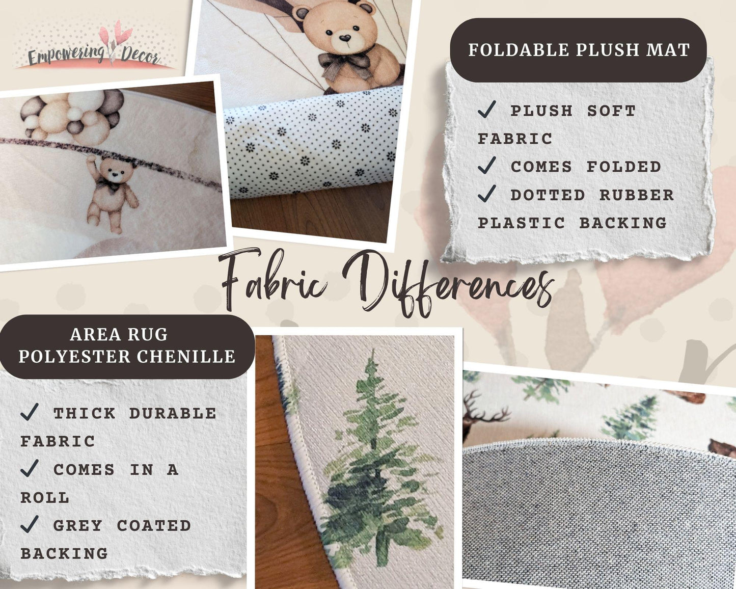 a collage of photos showing different types of fabric