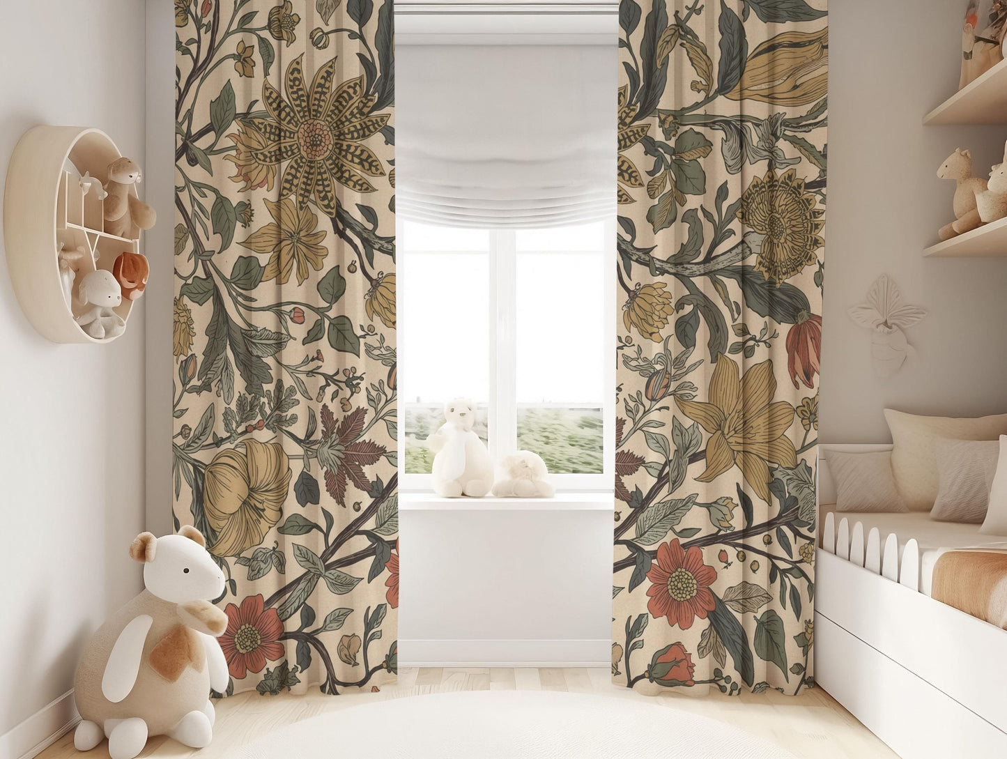 Vintage Botanical Blackout Curtains