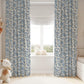Blue Floral Blackout Curtains