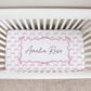 Bows Personalized Crib Sheet for Girl